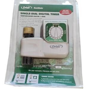 NEW Orbit Sunmate Single-Dial Digital Timer Lawn Water Conserver Garden Plants